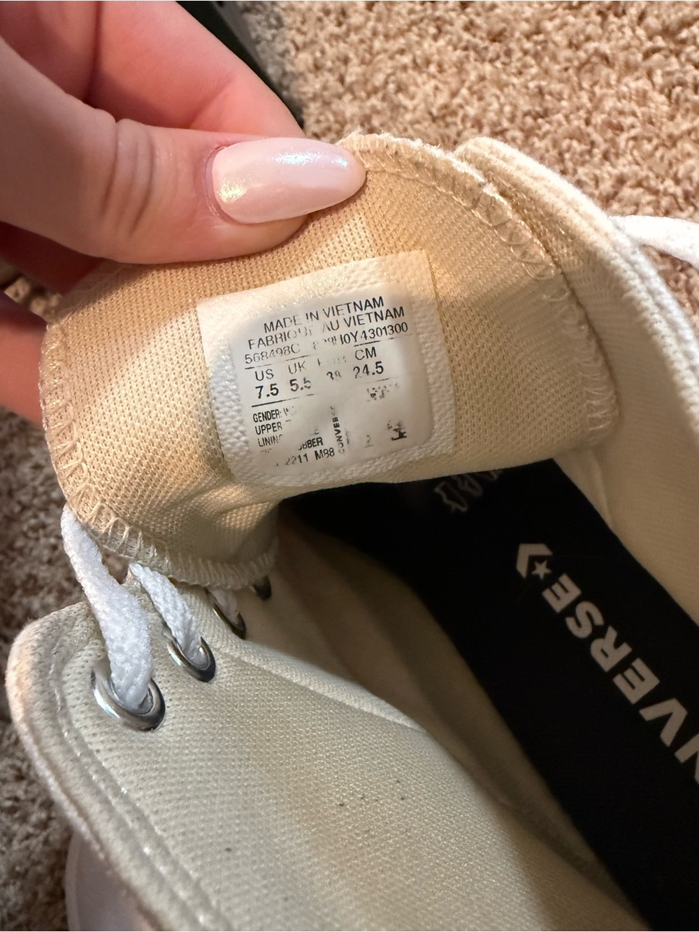 Converse White High-Top Platform Canvas Sneakers - Picture 4 of 4